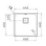 Νεροχύτης Pyramis Γούρνα Lume 40Χ40Χ20 R25 (20) SQ123 RCOF FM 101023701 - Image 2