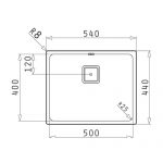 Νεροχύτης Pyramis Γούρνα Lume 50Χ40Χ20 R25 (20) SQ123 RCOF FM 101023901 - Image 2