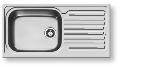 Νεροχύτης Inox Pyramis Amaltia Plus (100X50) 1B 1D Σαγρέ 107123901