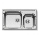 Νεροχύτης Inox Pyramis Amaltia Plus (86X50) 2B Σαγρέ 107125101