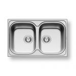 Νεροχύτης Inox Pyramis Amaltia (79X50) 2B Λείος 107132501