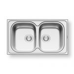 Νεροχύτης Inox Pyramis Amaltia (86X50) 2B Λείος 107132601