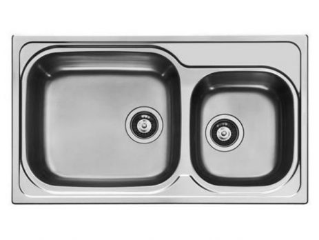 Νεροχύτης Inox Pyramis Amaltia Plus (86X50) 2B Λείος 107132901