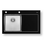 Νεροχύτης Pyramis Crystalon 86X53 1B(40X40) R25 1D BL L 2TH Φ92 RCOF C,AV,S 109501930