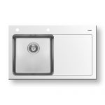 Νεροχύτης Pyramis Crystalon 86X53 1B(40X40) R25 1D WH L 2TH Φ92 RCOF C,AV,S 109502130