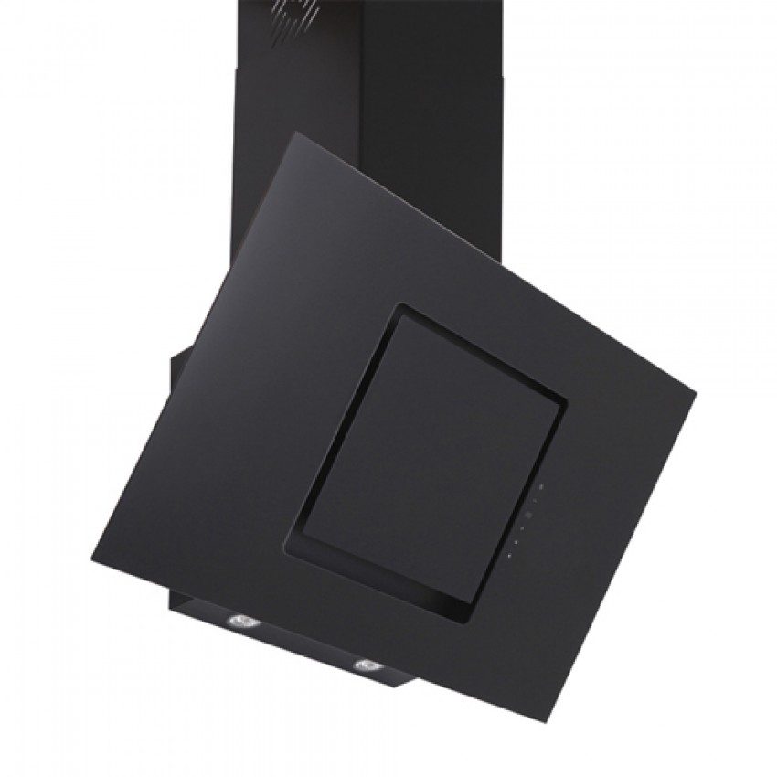 arondo-ecoline Pyramis Arondo Ecoline 065019801 Inox Μαύρο Γυαλί 60cm Απορροφητήρας - Image 1