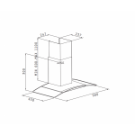 Pyramis Απορροφητήρας Καμινάδα Fermo 90cm 065018201 - Image 2