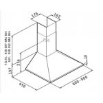 Απορροφητήρας Pyramis Καμινάδα Τετράγωνη Plus 90cm - Image 2