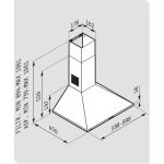 Απορροφητήρας Pyramis Καμινάδα Τετράγωνη LUX 90cm - Image 2