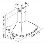 Απορροφητήρας Pyramis Καμινάδα Οβάλ 60cm 065030401 - Image 2