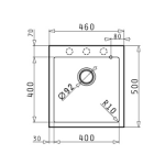 Νεροχύτης Pyramis Istros 46X50 1B Μπεζ 070043911 - Image 2