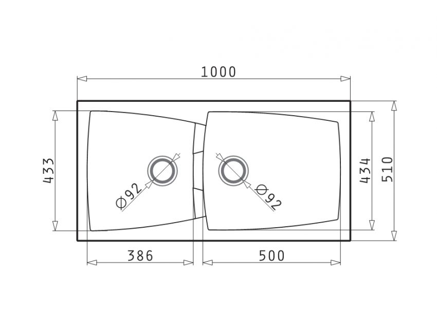 Νεροχύτης Pyramis Caldera 100X51 1 3/4Β Granite Μπεζ 078300301 - Image 2