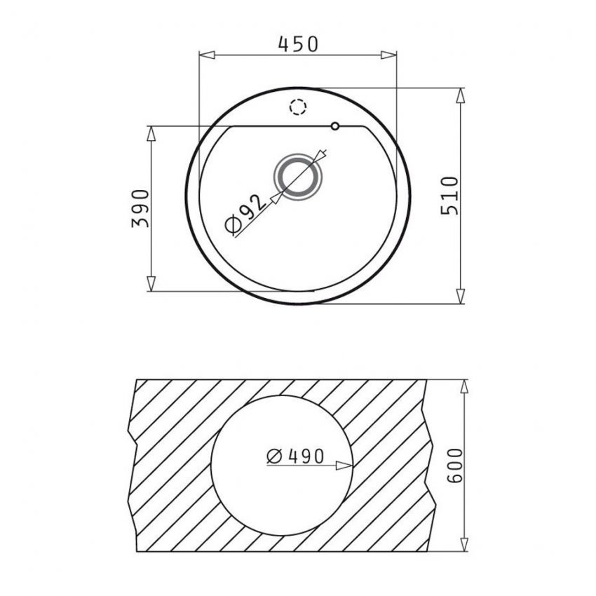 Νεροχύτης Pyramis Alazia Ø51 Snow 079810111 - Image 2
