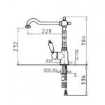 Μπαταρία Κουζίνας Pyramis Baroque Μπρονζέ 095120201 - Image 2