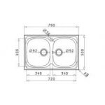 Νεροχύτης Pyramis Sparta 79X50 2Β LN 0TH O92GOF MNB 100131101 - Image 2