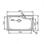 Νεροχύτης Pyramis Titan 86Χ50 100138301 - Image 2