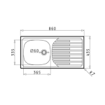 Νεροχύτης Pyramis Basic ΕT 33 100145301 - Image 2