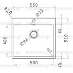 Νεροχύτης Pyramis Istros FB 55x51 1B(50x40) (R12) 1TH 101041701 - Image 2