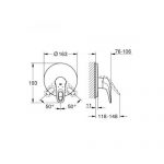 Μίκτης Ντουσιέρας Με Ενα Μοχλό Χειρισμού Eurostyle New Chrome 19507003 - Image 2