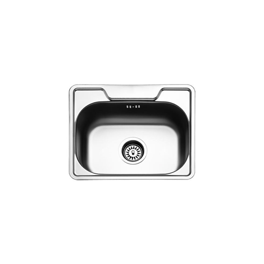 107-25046-110 Νεροχύτης VALLEY 46x37 Fortinox Inox Λείο - Image 1