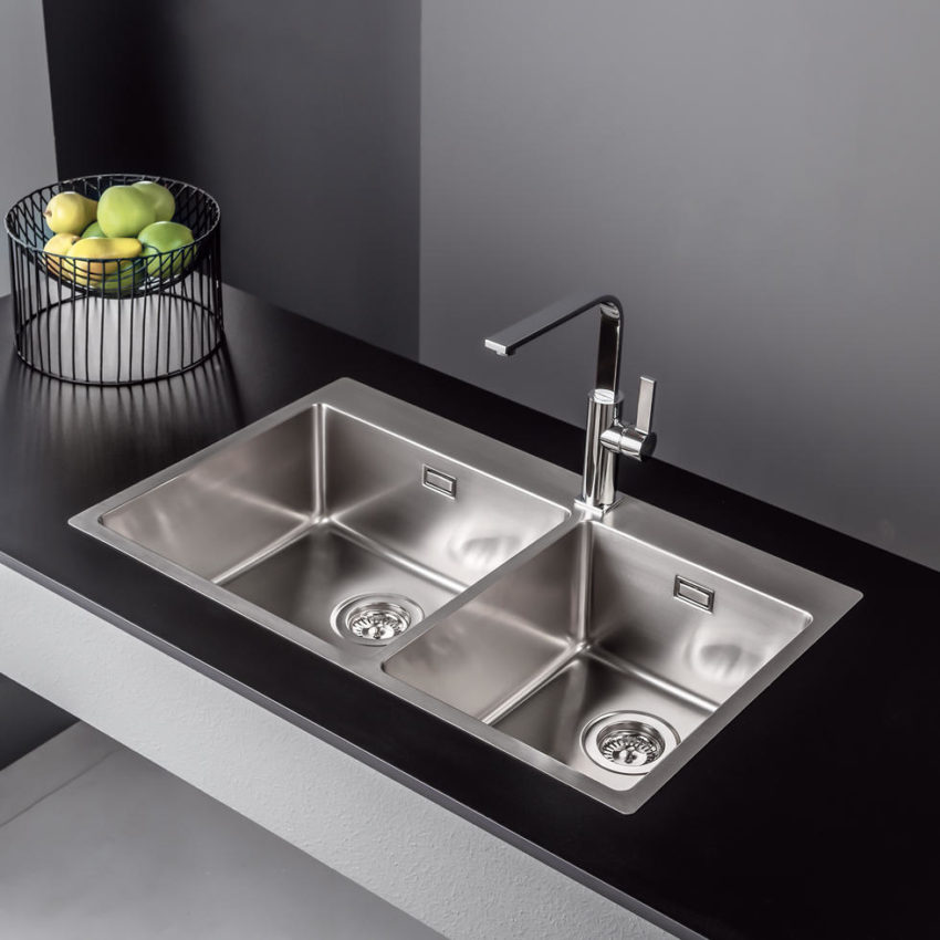 Νεροχύτης VALLEY 86x50,5 Fortinox Inox Λείο - Image 2