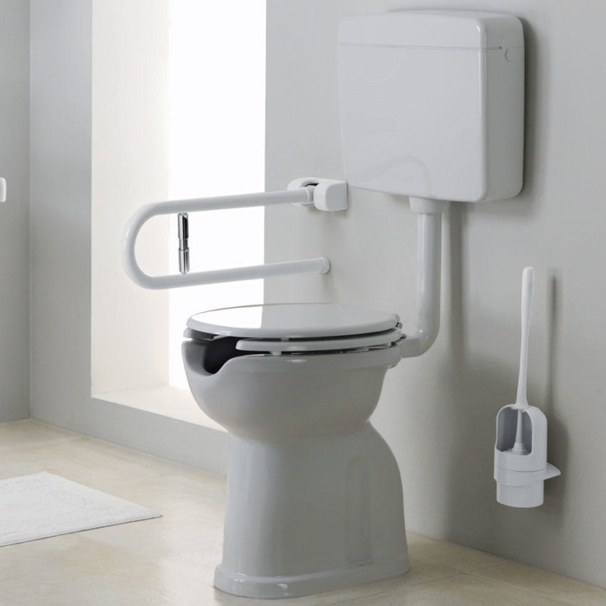 Κομπλέ Λεκάνη ΥΠ Π/Σ 130 SERIES + Κάθισμα με Κάλυμμα ΑΜΕΑ Λευκό - Image 2