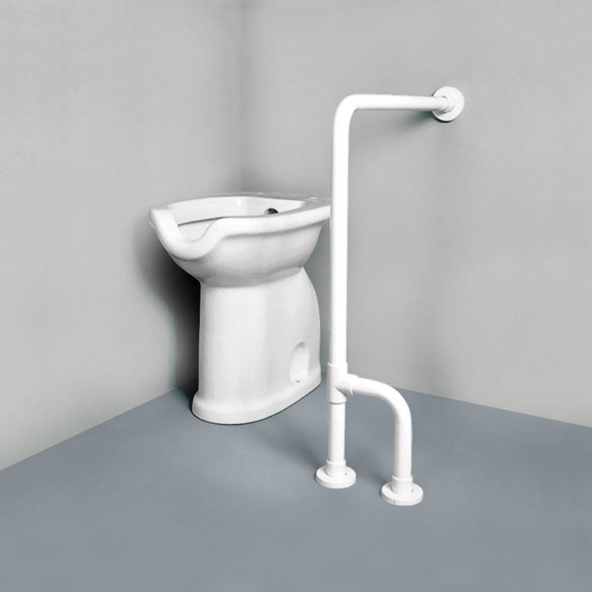 530-G06-JCS-39 Μπάρα Τοίχου-Δαπέδου 80x78Y PAINT ΑΜΕΑ Λευκό - Image 1