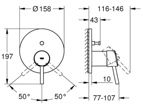 Grohe Concetto New Μίξερ Ντουζιέρας Μονού Μοχλού 24053001 - Image 2