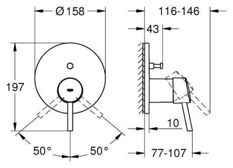 Grohe Concetto New Μίξερ Μονού Μοχλού Με Εκτροπέα 2 Κατευθύνσεων 24054001 - Image 2