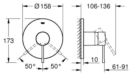 Grohe Essence Μονού Μοχλού Ντους 24057DC1 - Image 2