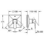 Grohe Μονο-Μοχλός Ντουζιέρας - Χρώμιο, 24071000 - Image 2