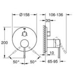 Grohe Essence New Super Steel Μπαταρία Μπάνιου 3 Εξόδων 24092DC1 - Image 2