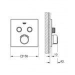 Smart Control Κρυμμένος Μίκτης με 2 Βαλβίδες Χρώμιο 29148000 - Image 2