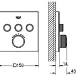 Grohe Grohtherm Smart Control Θερμοστάτης Με 3 Εξόδους 29157LS0 - Image 2