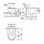 Grohe Essence Λεκάνη Κρεμαστή Rimless 54x36 Pure Guard 3957100H - Image 2