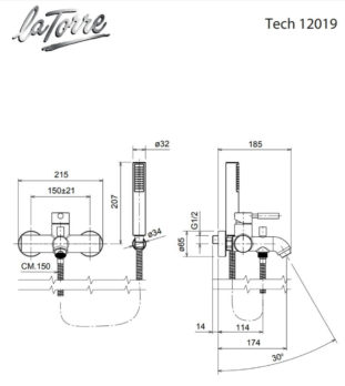 Μπαταρία Λουτρού Tech La Torre - Image 2