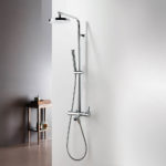 Μπαταρία Λουτρού + Σταθερή Κολώνα και Κεφαλή KONVEX La Torre Χρωμέ