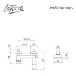 Μπαταρία Λουτρού PROFILI-PLUS La Torre Χρωμέ - Image 2