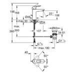 Grohe Bauloop Medium Μπαταρία Νιπτήρος 23762000 - Image 2