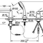 Grohe BauEdge Μίξερ Τριών Οπών 2511700A - Image 2