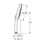 Grohe Rainshower Smart Active Τηλέφωνο 3 ροών 26574000 - Image 4