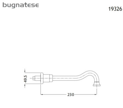 Στόμιο Επίτοιχο 23cm BUGNATESE Χρωμέ - Image 2