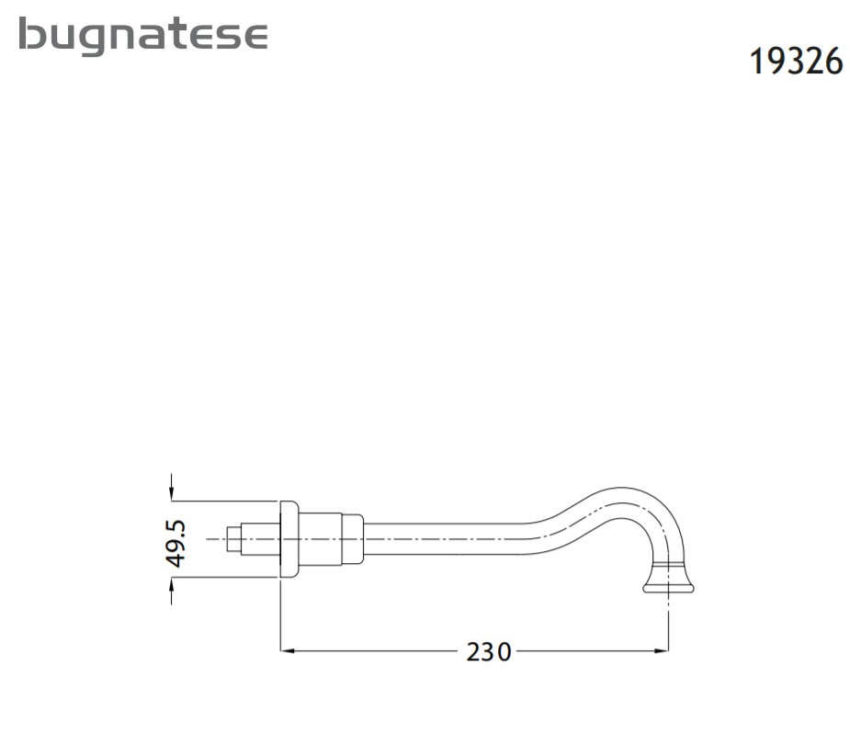 Στόμιο Επίτοιχο 23cm BUGNATESE Χρωμέ - Image 2