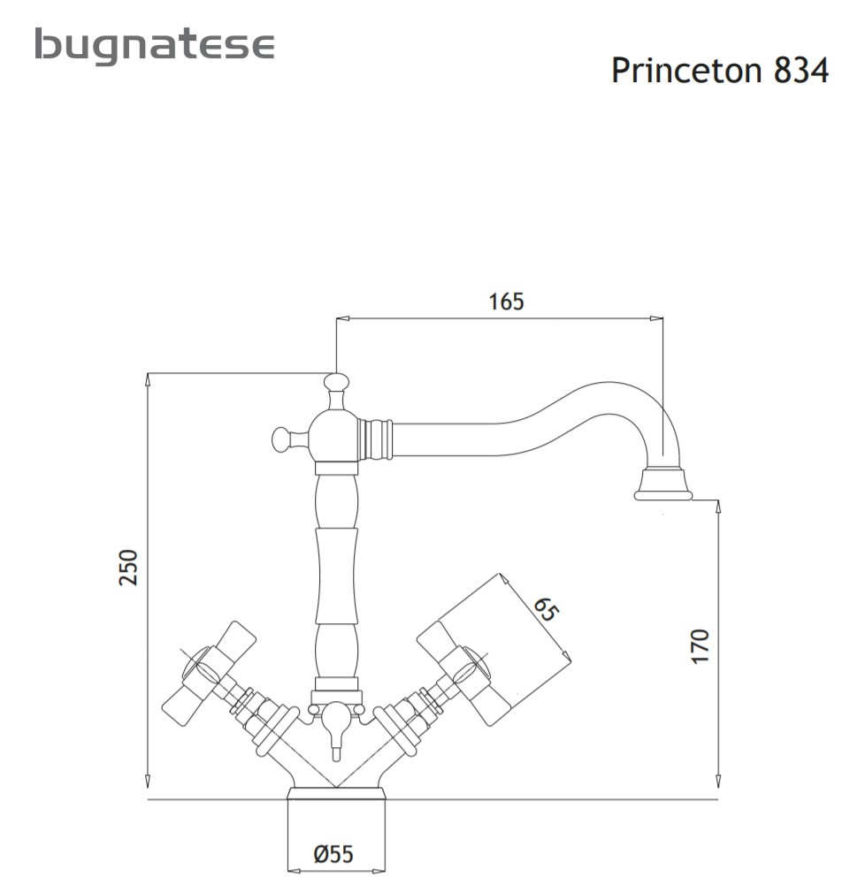 Μπαταρία Νιπτήρος PRINCETON BUGNATESE Χρωμέ - Image 2