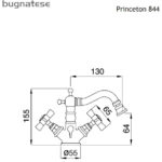 Μπαταρία Μπιντέ PRINCETON BUGNATESE Χρωμέ - Image 2