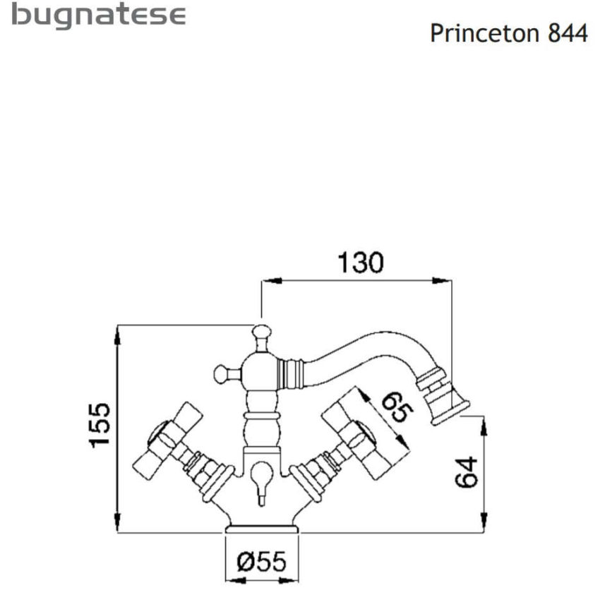 Μπαταρία Μπιντέ PRINCETON BUGNATESE Χρωμέ - Image 2