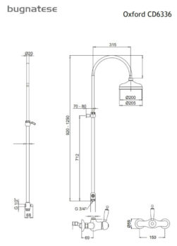 Μπαταρία Ντουζ + Κολώνα OXFORD BUGNATESE - Image 5