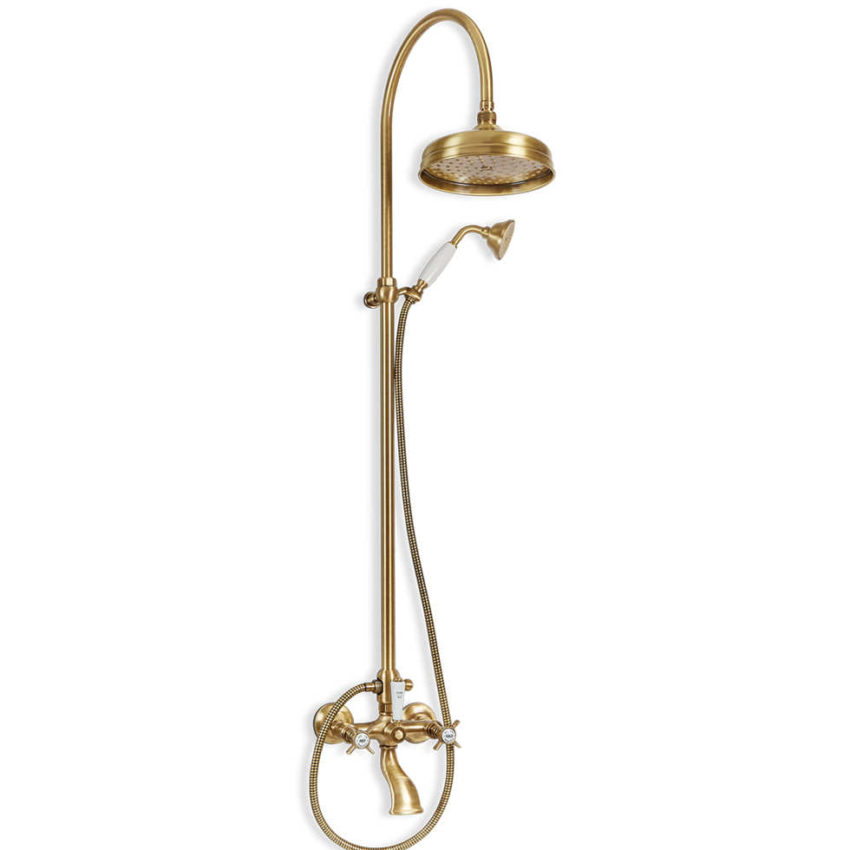 201-CD801-220 Μπαταρία Ντουζ + Κολώνα PRINCETON BUGNATESE Bronze - Image 1