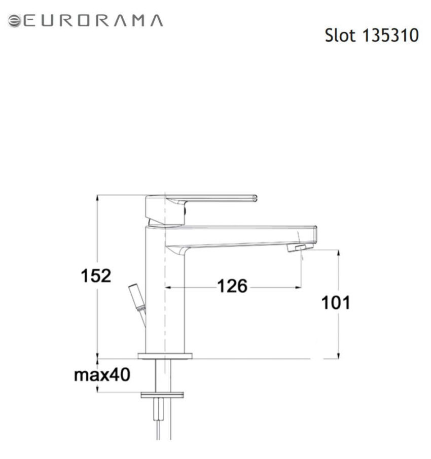 202-135310-100-2 Μπαταρία Νιπτήρος SLOT EURORAMA Χρωμέ - Image 2
