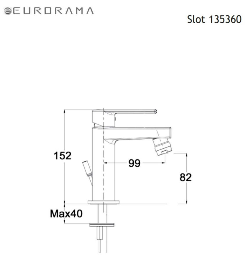 202-135360-100-2 Μπαταρία Μπιντέ SLOT EURORAMA Χρωμέ - Image 2